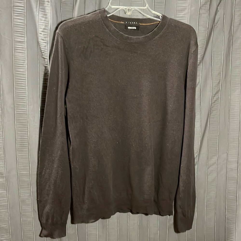 Sisley Urban Cotton long sleeve men’s tee shirt.  Brownish-gray.  Size medium.